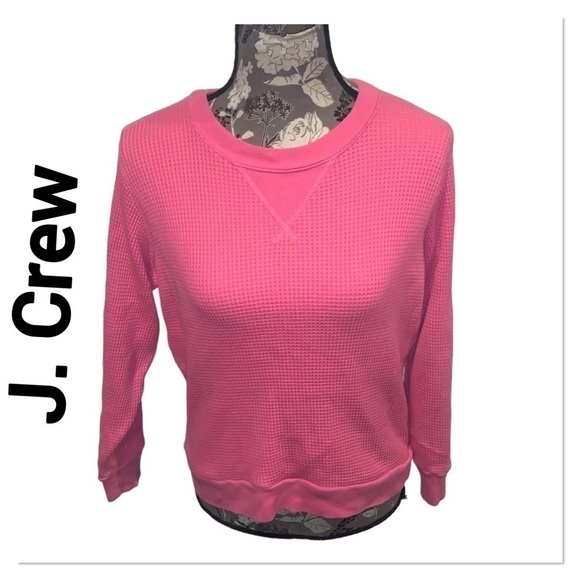 J. CREW Thermal Pink Long Sleeve size XS Barbiecore - Picture 1 of 8